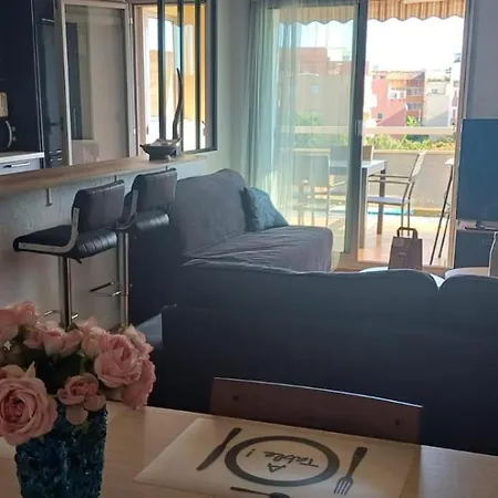 Appartement Le Fidgi - T3 6 Personnes Parking Prive Clim Terrasse Proche Plages Cagnes-sur-Mer